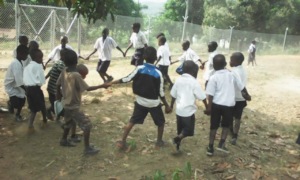 Students playing at school