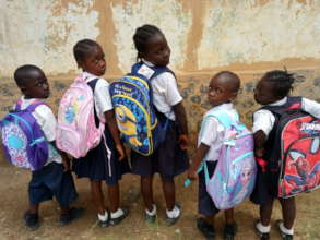 Kids with backpacks