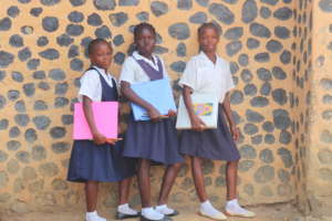 These girls are thankful for their new supplies