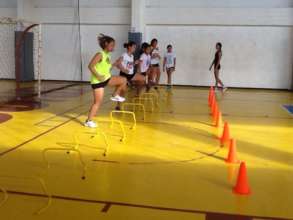 Student Athletes doing their drills