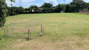preparing the football field