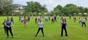 first zumba activity observing social distancing