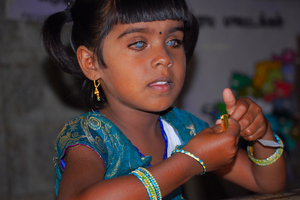 One of our wonderful students attending class