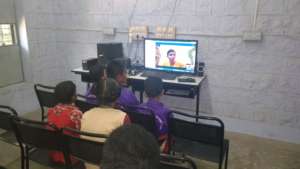 IELC students attending online class