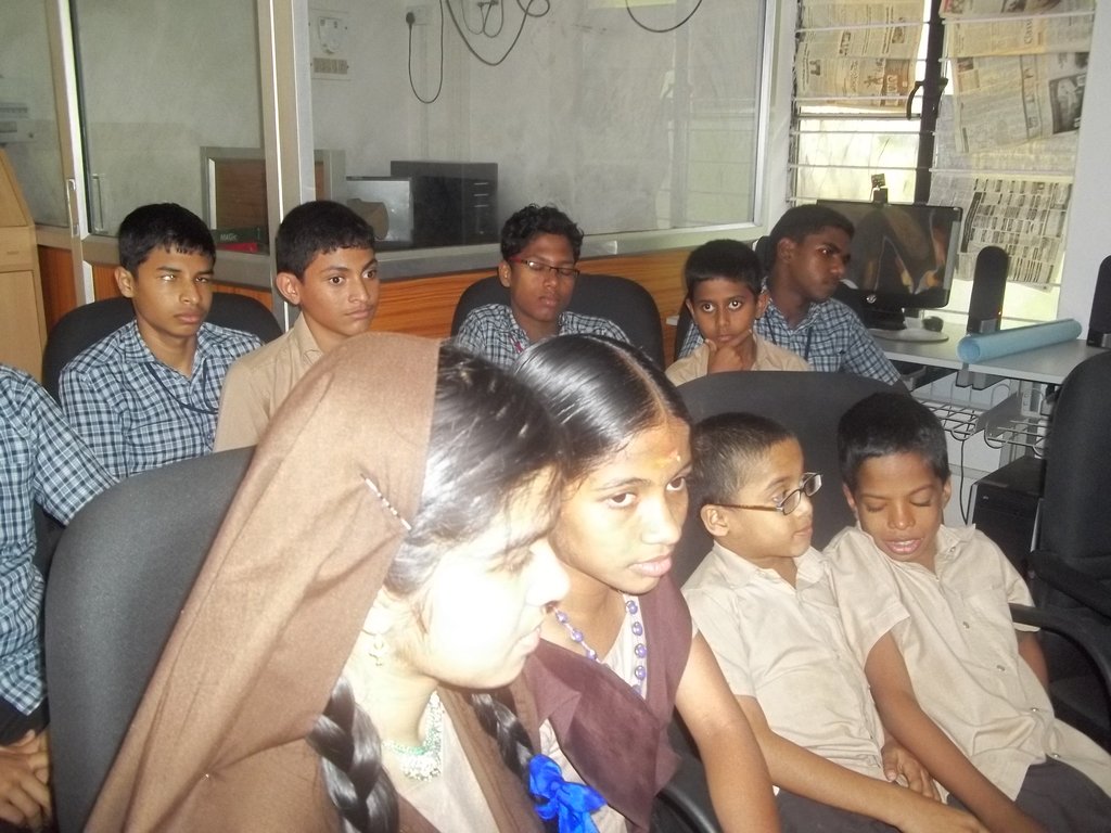 Children at Chakshumathi blind school, Kerala