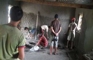 Bhumeshwori Primary School during reconstruction