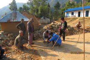 Digging the foundations at Kalidevi School