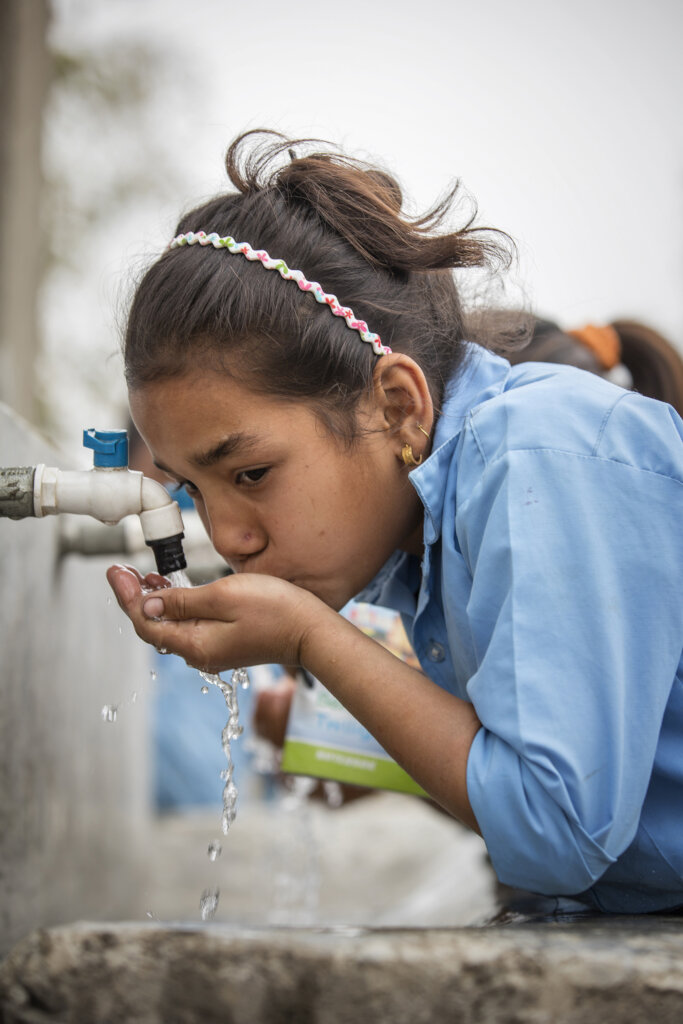 Drinking water is vital to keep children at school