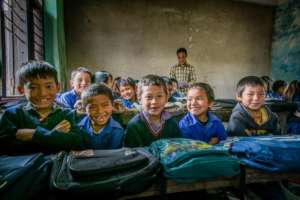Enthusiastic learners in Nepal