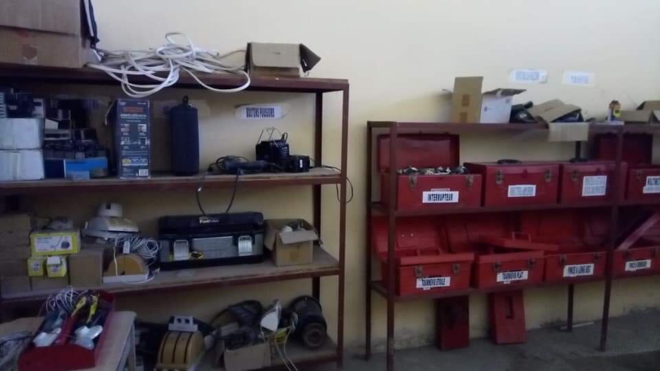 Tool room at Cardinal Keeler School in Gonaives