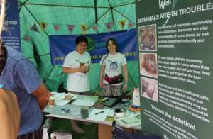 Welcome to MammalWeb's stand at Glastonbury!
