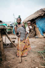 Ida standing on her farmland Photo: Greg Funnell