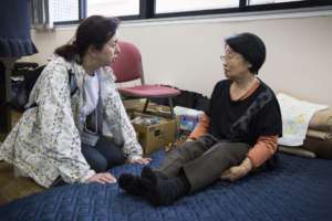 Tabata has lived in the center since the quakes