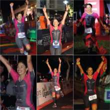 Maria's 6 Ironman finishes on 6 continents.