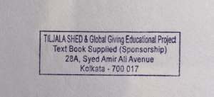 Labels go in all books purchased for the girls