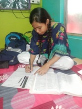 Zainab studying