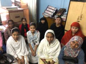 Girls and their parents at our January meeting