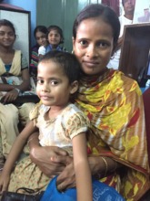Suhana with her mother