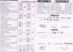 2019 Report card. See the difference