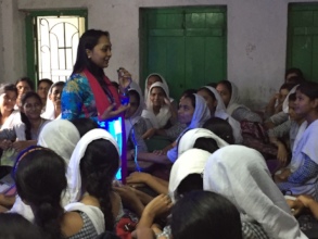 Sofia addresses the girls in Aug 2016