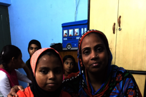 Zainab and her mother in 2016