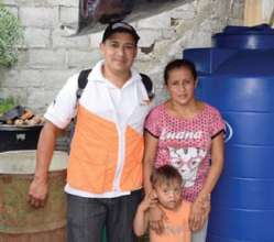 This family received a water tank
