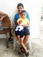 Berta, 19, and her 10-month-old son