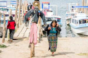 Senayda on her way to a clinic in Panajachel.