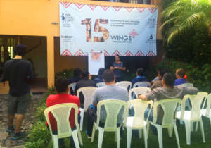 Men at a talk with our Medical Director