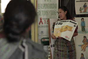 WINGS educator gives a talk on family planning