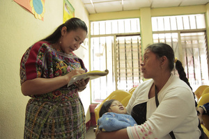 WINGS educator giving individual counseling