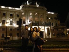 in front of the Slovak National Theatre