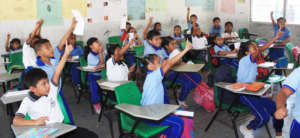 Students in English class