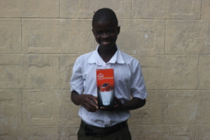 David was delighted to receive a solar light