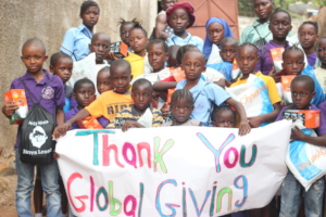 These students are thankful for the solar lights