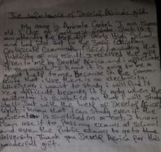 Aminata's letter