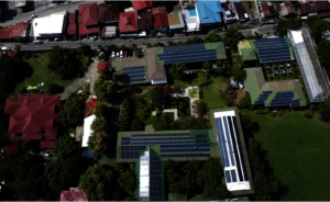 the existing solar panels at the main campus