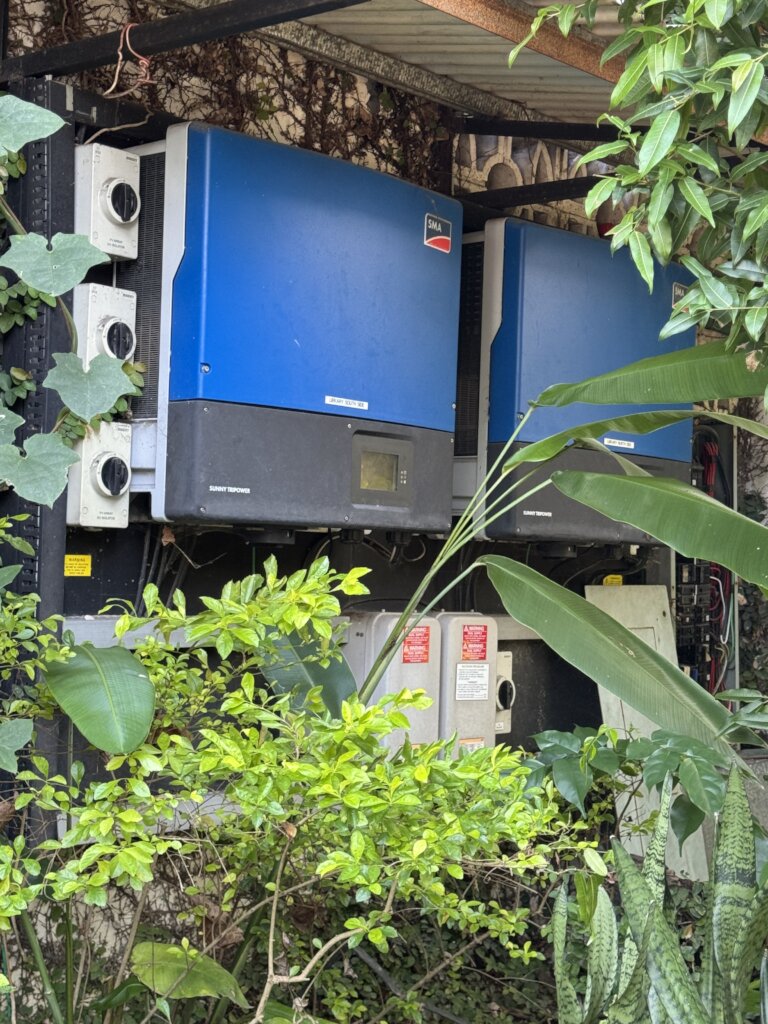 the solar controller at the library area