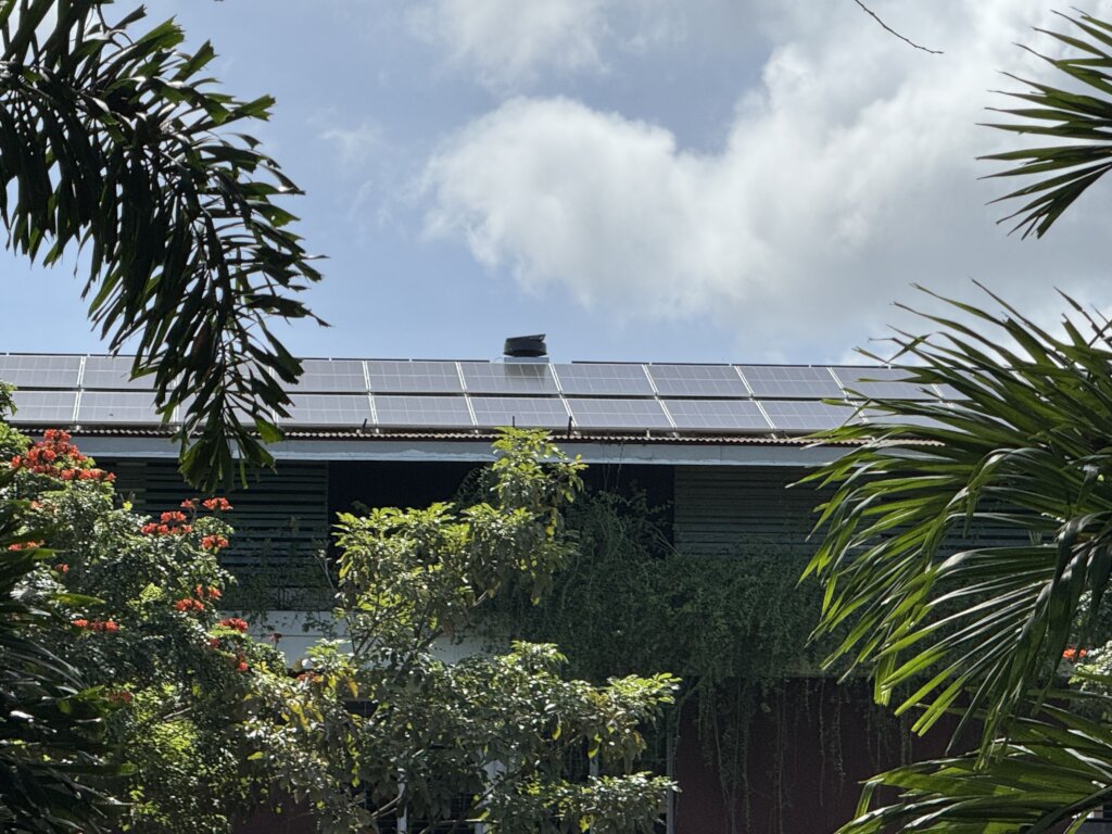 one of the fu buildings rooftop