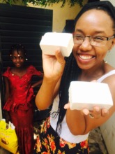 Peace Fellow Rose Twagirumukiza in Mali with soap!