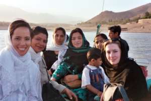 Fellows Ginny and Sarah in Afghanistan, 2004
