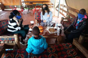 Anna celebrates her birthday in Uganda