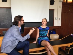 Morgan Moses learns podcasting from Ash Kosiewicz