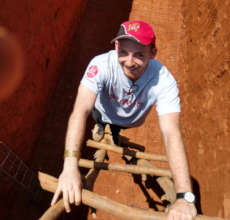 Chris joins the dig for toilets in Uganda, 2018