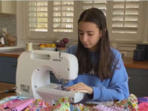 Grace, 18, was profiled on PBS for her maskmaking