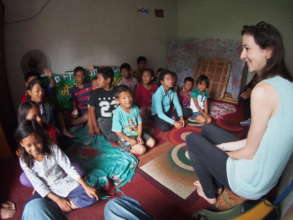 Lauren Purnell worked with brick kids in Nepal