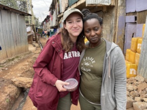 Peace Fellow Caitlin and Stella in Kibera