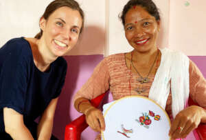 Therese organized embroidery training in Nepal
