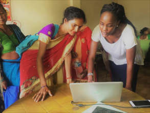 Vicky (right) worked with wives of the disappeared
