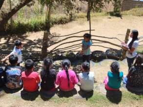 Students performing in their class presentations